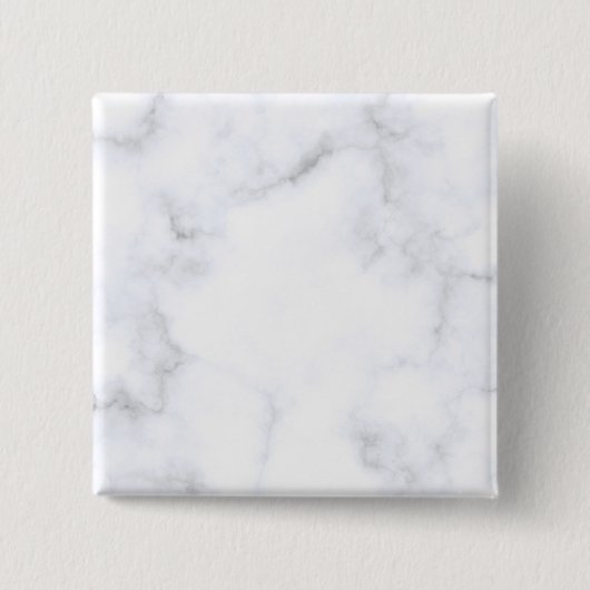 Modern Witte Marmer Vierkante Button 5,1 Cm (Voorkant)