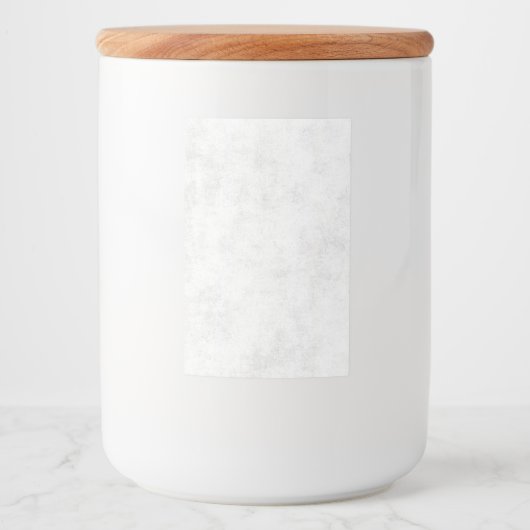 Modern Witte Marmer Voedselcontainer Etiket (Voorkant)