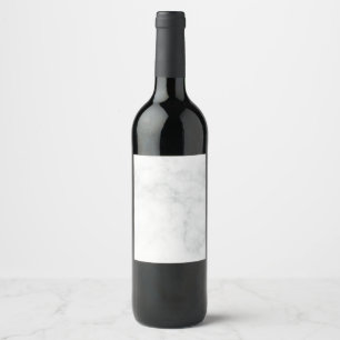 Modern Witte Marmer Wijn Etiket
