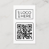 Modern Witte QR-code Social Media Logo Visitekaartje (Voorkant)