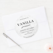 Modern Witte Rustiek Ronde Sticker (Envelop)