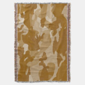 Modern Woestijn Aardetonen Camouflagepatroon Deken (Voorkant Verticaal)