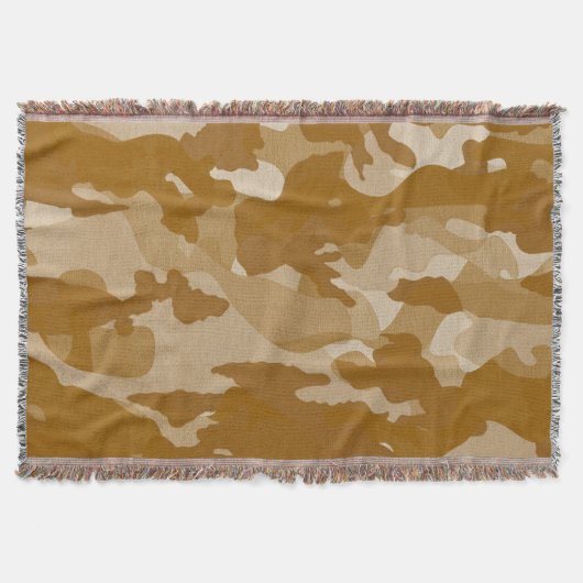 Modern Woestijn Aardetonen Camouflagepatroon Deken (Voorkant)