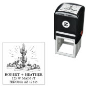 Modern Woestijnbruiloft Persoonlijk retouradres Zelfinktende Stempel (In situ)