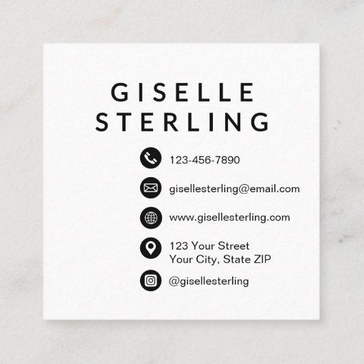 Modern woestijnlandschap onroerend goed vierkante visitekaartje (Achterkant)