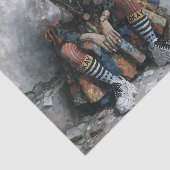 Modern Woman and Black Cat Decoupage Tissuepapier (Detail)