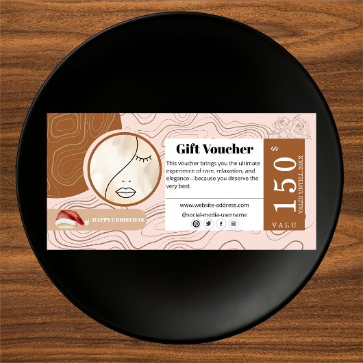 Modern Woman Beauty Face Logo Cadeaubon