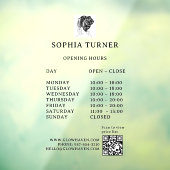 Modern Woman Logo QR Code Business Window  Raamsticker (Vel 3)