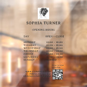 Modern Woman Logo QR Code Business Window  Raamsticker (Vel 2)