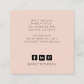 Modern Woman Makeup Artist Square Visitekaartje (Achterkant)