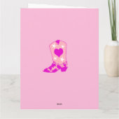 Modern Women roze Cowgirl Westerne Boots Birthday Kaart (Achterkant)