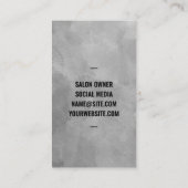 Modern Womens Beauty and Hair Logo Visitekaartje (Achterkant)