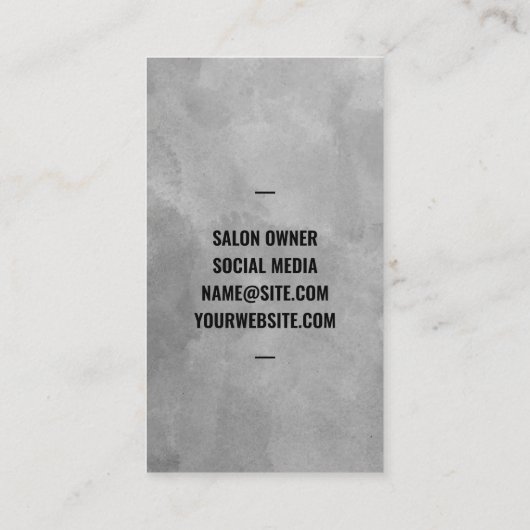 Modern Womens Beauty and Hair Logo Visitekaartje (Achterkant)