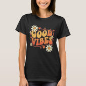 Modern Womens Tshirts Daisy Black (Voorkant)