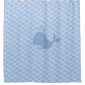 Modern wonderbaarlijk blauw walvisgordijn douchegordijn (Voorkant)