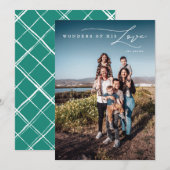 Modern Wonders of His Love Religious Christmas Feestdagenkaart (Voorkant / Achterkant)