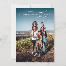 Modern Wonders of His Love Religious Christmas Feestdagenkaart