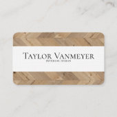 Modern Wood Chevron Pattern Visitekaartjes (Voorkant)