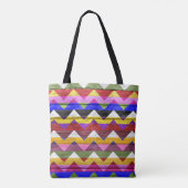 Modern Wood Colorful Chevron Pattern #10 Tote Bag (Achterkant)