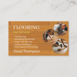 Modern Wood Flooring Tile Service Visitekaartje