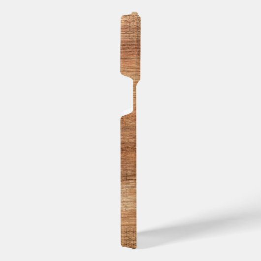 Modern Wood Geometric Pattern iPhone Case Hoesje (Rechterkant)
