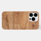 Modern Wood Geometric Pattern iPhone Case iPhone Hoesje (Achterkant horizontaal)