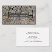 Modern Wood Grain Carpenter Woodwerker Business Ca Visitekaartje (Voorkant / Achterkant)