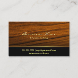 Modern Wood Grain Jewelry Visitekaartje