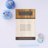 Modern Wood Grain Professional Classy Flyer (Enkel)