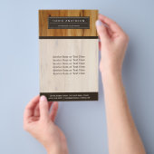 Modern Wood Grain Professional Classy Flyer (Hand)