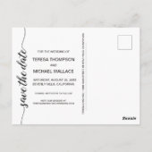 Modern Wood Grain Rustic Wedding Custom Briefkaart (Achterkant)