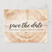 Modern Wood Grain Rustic Wedding Custom Briefkaart (Voorkant)
