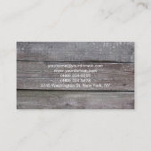 Modern Wood Gray Personal Visitekaartje (Achterkant)