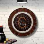 Modern Wood Hue Burnt Hickory and Chestnut Dartbord<br><div class="desc">Het moderne Wood Hue Burnt Hickory and Chestnut Dart Board maakt een geweldige familieactiviteit. Het is een uitstekende aanvulling op je gameruimte of -feestjes. Pas dit grafische ontwerp eenvoudig aan met uw Monogram.</div>