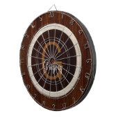 Modern Wood Hue Burnt Hickory and Chestnut Dartbord (Voorkant Rechts)