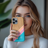 Modern Wood Personalized Initial iPhone  Case-Mate iPhone Case