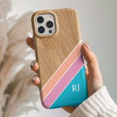 Modern Wood Personalized Initial iPhone Case-Mate iPhone Case