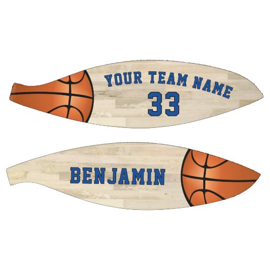 Modern Wood Player Naam Team Nummer Basketbal (Panelen)