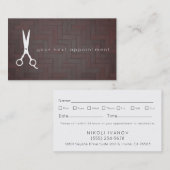 Modern Wood Salon Schaar Logo Afspraak Visitekaartje (Voorkant / Achterkant)