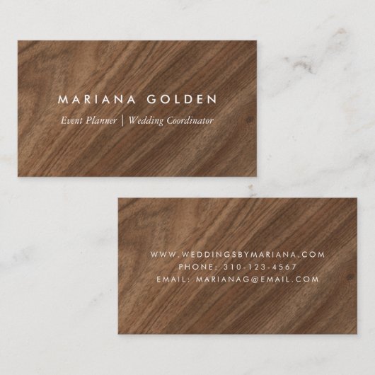 Modern Wood Visitekaartje (Voorkant / Achterkant)