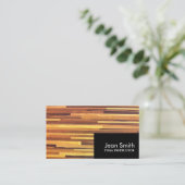 Modern Wood Yoga instructeur Visitekaartje (Staand voorkant)