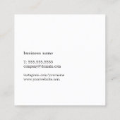 Modern Wooden Geometric Interior Designer Vierkante Visitekaartje (Achterkant)