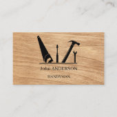 Modern Wooden Handyman  Visitekaartje (Voorkant)