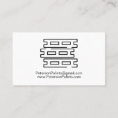 Modern Wooden Pallet Visitekaartje (Achterkant)