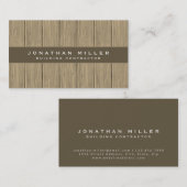 Modern Wooden Plank Professional Visitekaartje (Voorkant / Achterkant)