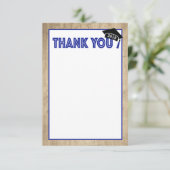 Modern Woodgrain Flat - Hartelijk dank - Koninklij Bedankkaart (Staand voorkant)