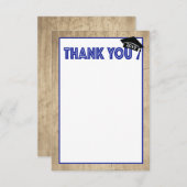 Modern Woodgrain Flat - Hartelijk dank - Koninklij Bedankkaart (Voorkant / Achterkant)