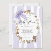 Modern Woodland Animals Baby shower Kaart (Voorkant)
