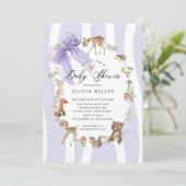 Modern Woodland Animals Baby shower Kaart (Staand voorkant)