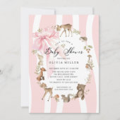 Modern Woodland Animals Baby shower Kaart (Voorkant)